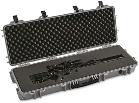 HQ ISSUE Tactical Rifle Case Hard with Foam, Gun Cases for Rifles TSA Approved, Gray