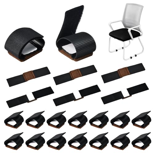 Zuxbolf 30 Stück Möbel Filzgleiter mit Klettverschluss Selbstklebend Möbelgleiter rutschfeste Klemmgleiter Bodenschoner Stuhlbeinschoner...