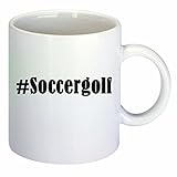 Kaffeetasse #Soccergolf Hashtag Raute Keramik Höhe 9,5cm ? 8cm in Weiß