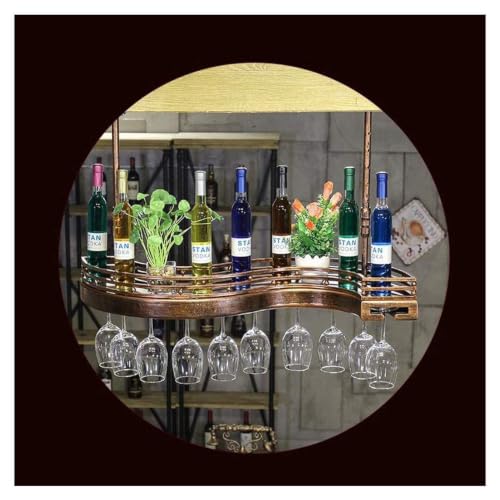 Mueble de techo industrial y botellero rústico con marco de cadena resistente 5
