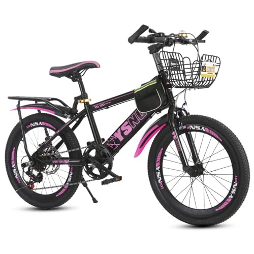 Wmmner Bicicleta de Montaña para Niños de 22 Pulgadas con Velocidad Variable + Frenos de Doble Disco para Niños Y Niñas de 7 a 14 Años/C/18 Pulgadas