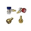 Wisepick Adjustable R134a & R1234yf AC Manual Quick Coupler Adapter Air Conditioner Refrigeration Freon Manifold Gauge Hose Connector #1