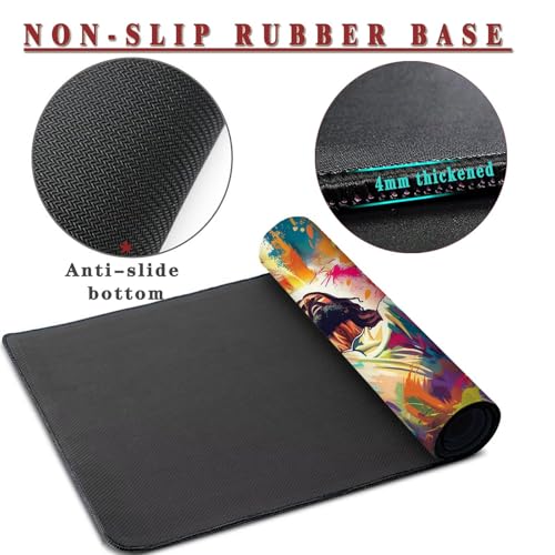 Tapis de souris XL gamer 700x400x4mm noir imperméable - 3