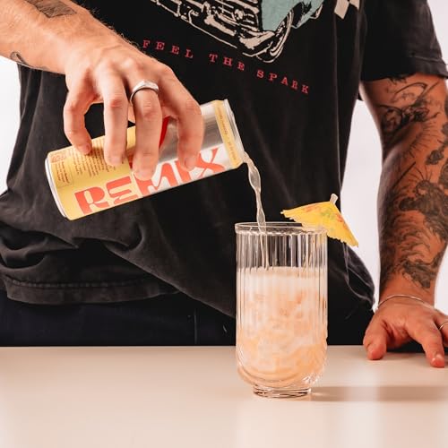 Remix Non-Alcoholic Drinks & Mocktails - Alcohol Replacement Beverage with All-Natural Flavors, Real Juice & Electrolytes - Low Sugar & Calorie Non-Alcoholic Spirits (4 Pack, Marvelous Mai Tai)