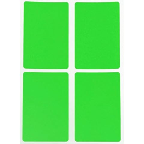 Royal Green Rectangle Neon Sticker Labels 7.5 cm x 5 cm (75 mm x 50 mm) Moving Stickers Bright Flourescent Green 200 Pack Cover