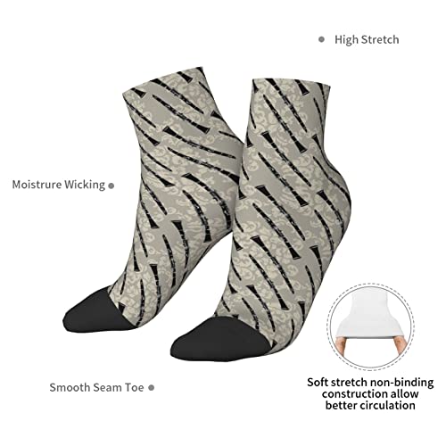 Low Cut Ankle Socks Novelty Casual Athletic Socks For Men Women, (Clarinet Musical Instrument Clarinets Music) #TOP5