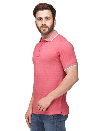 Image of Scott International Spark Polo T-shirts for Men - Bird Eye Collar neck, Half Sleeves, Cotton, Regular Fit, Stylish Branded Solid Plain tshirts for Boys