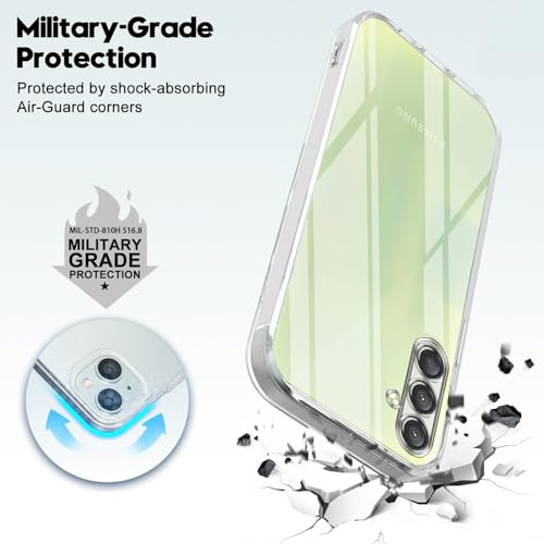 Image of Jkobi Back Case Cover for Samsung Galaxy A24 (Silicone Clear Shockproof Case with Camera Protection | Soft and Flexible | Transparent)