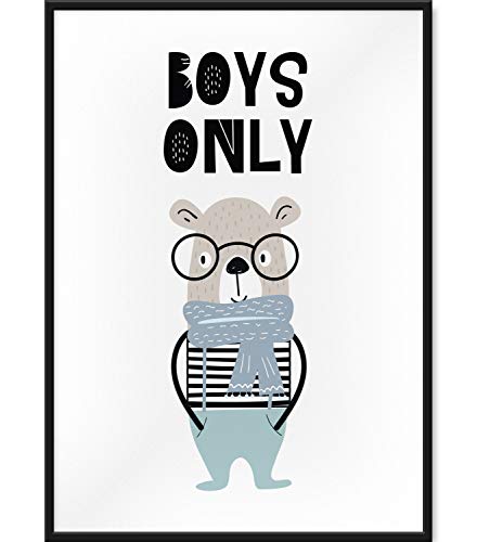 Preisvergleich Produktbild Papierschmiede Kinderposter / DIN A3 / Wanddeko fürs Kinderzimmer / Jungen Mädchen / Bilder für den Bilderrahmen / Boys Only