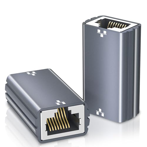 LAN Cable extension RJ45 Coupler Ethernet cable 10Gbps connector Ethernet connects LAN adapter for LAN cable network cable network coupler Compatible with Cat8 Cat7 Cat6 Cat5e Cat5 [2PCS]