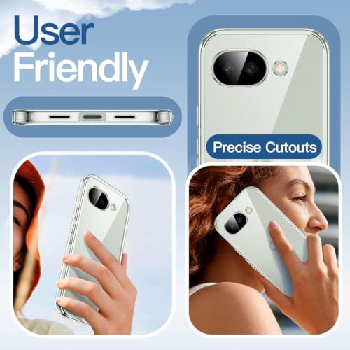 Image of NISHTECH for Google Pixel 10A 5G Premium Transparent Hybrid Soft Slim Dust Proof Back Case Cover with Camera Protection
