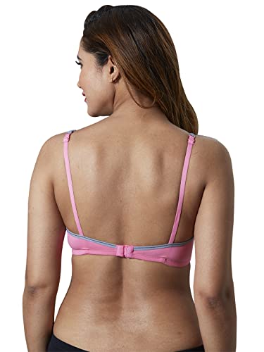 Image of SONARI Star Womens Non-Padded Cotton Spandex Bra, Cami Finish, Plunge Neckline, Non-Wired, Medium Coverage, Hand Washable Pack of 2