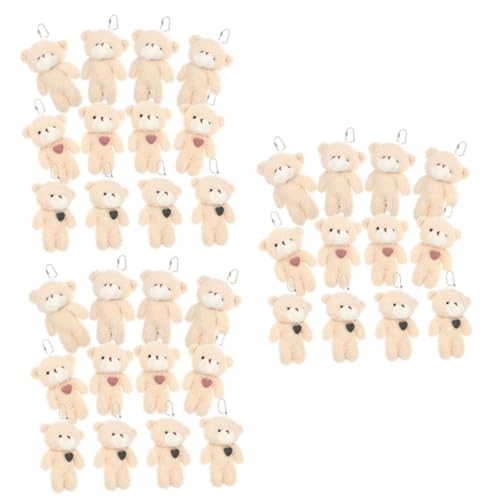 Ours en peluche pour clés et animations festives : lot de 36 pendentifs pour petits et grands