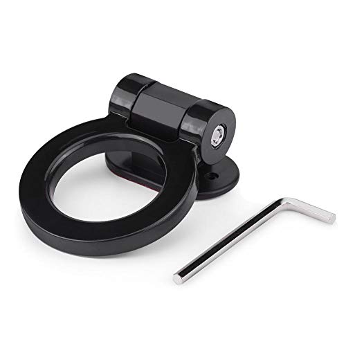 Tow Hooks, Universal Car Modified Traction Round Ring Adhesive Towing Bars Trailer Hook Decoration(Black) #TOP24