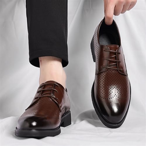 Men's Dress Shoes Formal Business Casual Oxford Shoes Non Slip Casual Work Derby Shoes for Men2