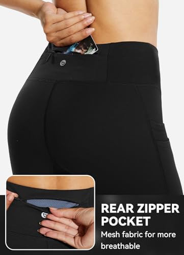 Baleaf BALEAFABD4410808320WA Fleece Lined Leggings Women Waterproof Thermal Winter Hiking Pants Warm Tights Skiing Running Yoga Travel Gear Black M thumb #2
