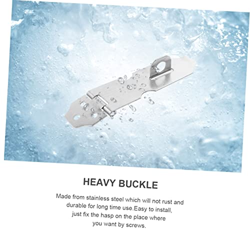 Image of DOITOOL 20pcs Stainless Steel Padlock Hasp Clasp for Doors Cabinets Security Locking Concealed Screws Resistant Design for Use