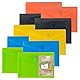 eco-eco A7 50% recycelte Dokumentenmappe mit Druckknopf, 10 Stück, grün, schwarz, blau, gelb, orange, eco077x2
