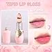 firstfly Pack of 6 Crystal Flower Jelly Lipstick, Long Lasting Nutritious Lip Balm Lips Moisturizer Magic Temperature Color Change Lip Gloss (Pink)