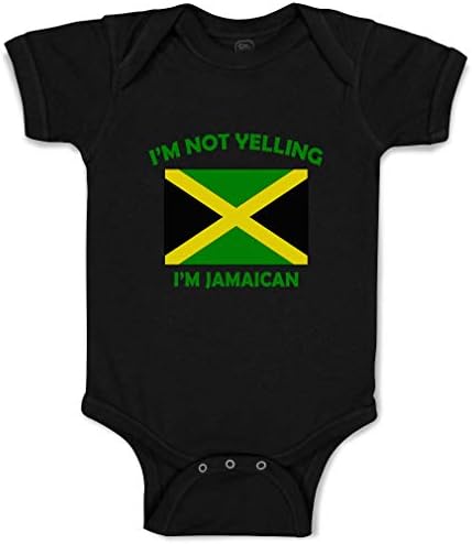 Custom Boy & Girl Baby Bodysuit I’m Not Yelling I Am Jamaican Jamaica Clothes