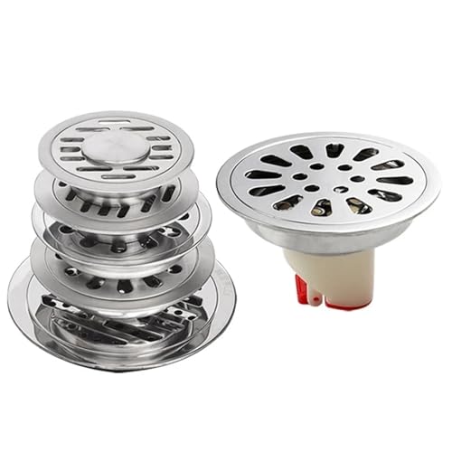 Drain de sol pour machine à laver et douche au design noir brossé