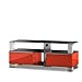 Produktbild Sonorous MD 9120-B-INX-RED Fernseher-Möbel mit Schwarzglas (Aluminium INOX, Korpus Hochglanzdekor) rot