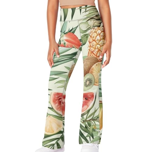 Kids Summer Casual Relaxed Outfit Flare Yoga Pants for Girls Bell Bottom Leggings High Waist Loose Comfy Trouser3