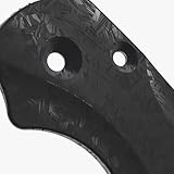 Flytanium Carbon Fiber Scales Compatible with Spyderco Paramilitary 2 EDC Folding Pocket Knife (Shredded)