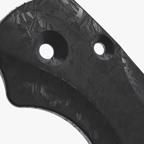 Flytanium Carbon Fiber Scales Compatible with Spyderco Paramilitary 2 EDC Folding Pocket Knife (Shredded)