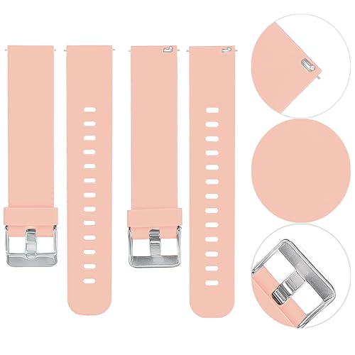 Image of ACM Watch Strap Silicone Belt 20mm compatible with Boat Wave Neo Smartwatch Casual Classic Band Creame Pink