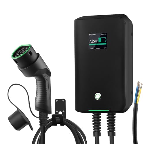 astoneves 32A Ev Chargeur Wallbox,Borne de Recharge Vehicule Electrique, wallbox 7kw Type 2 monophasé,câble Recharge Type 2 6m pour Renult...