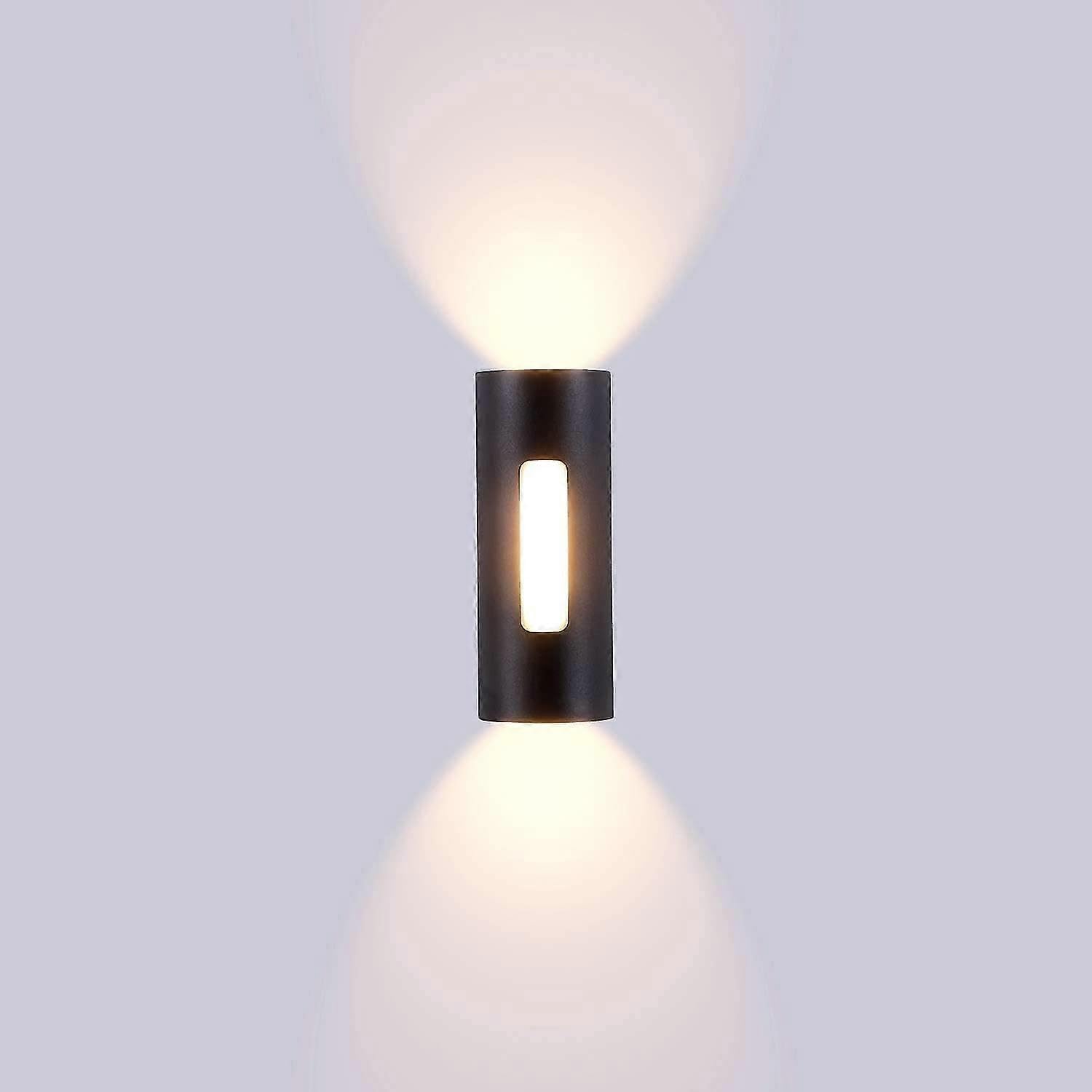 Joyhappst Image Color 12W Outdoor Wall Light Led Waterproof Ip65 Modern Metal Outdoor Wall Lamp Outdoor/Indoor Light For Yard Garden Terrace Warm White