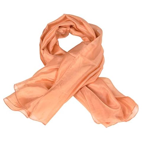 TOUTACOO, Women's Silk Scarf light Brown copper Cover