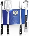 Dalstrong - 4-Piece Professional BBQ Pitmaster Grill Set - Premium High-Carbon Stainless Steel Grilling Accessories - 18" Length - G10 Handles - Silicone Brush, Spatula, Tongs, Fork