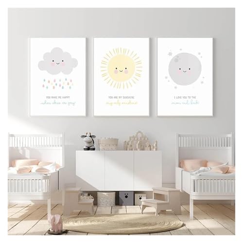 Décoration de Dessin Animé Ciel et Nuage pour Mur Chambre Bébé