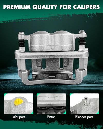 Image of SCITOO 18B4997 18B4996 Front Left & Right Disc Brake Calipers Assembly w /Bracket for Ford for F-350 Super Duty 2005-2010,for Ford for F-450 Super Duty 2011