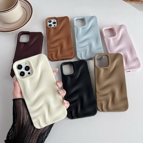 Caseative for iPhone 12 Pro Case,Water Ripple Pattern Wave Phone Case (White) by Caseative - Image 2