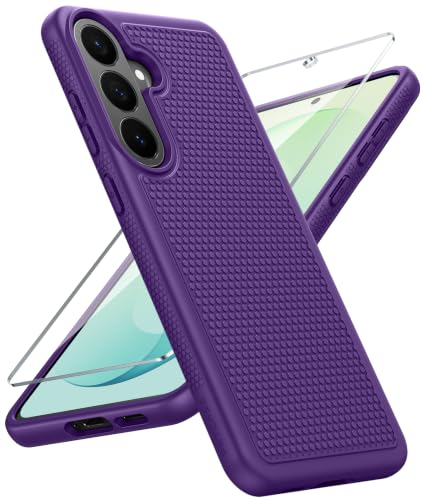 Image of FNTCASE for Samsung Galaxy S26-FE Case: Non Slip TPU Military Grade Purple