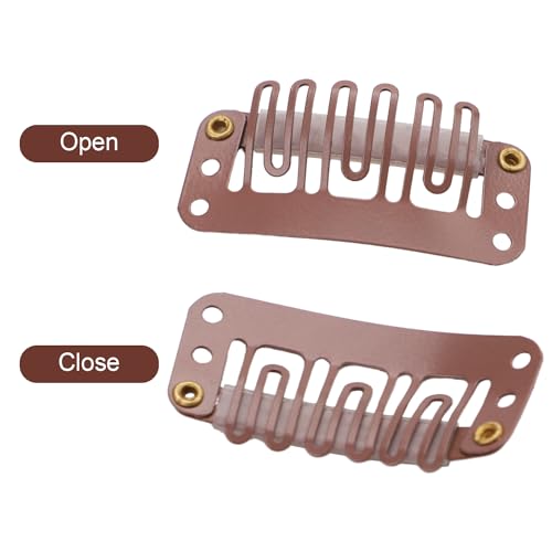 Pinzas para peluca en U de 32 piezas - Clips de metal pequeños con broches de goma suave - Accesorios para pelucas, trenzas, cabello y DIY Chunni miniatura 5