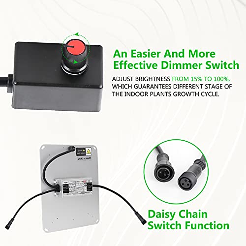 1000W Full Spectrum Led Grow Light Use With Samsung Lm301B Leds Daisy Chain Dimmable Plant Grow Lights Growing Lamps For Indoor Plants Veg Flower Greenhouse #TOP5