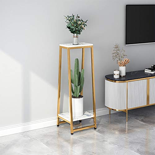Finely Processed 2-Tier Plant Stands Metal Flower Plant Stand Plant Shelf Outdoor Plant Stand Stand Balcony Planter Indoor Plant Potwhite-80 cm