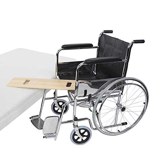 Tabla de transferencia de madera con asas para traslado de silla de ruedas a cama