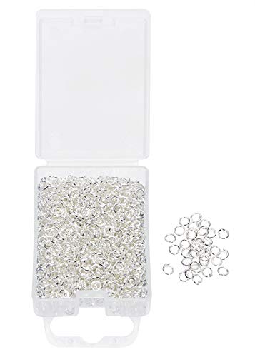 Shapenty 1200PCS Silver Plated Iron Open Jump Rings Connectors Bulk ...