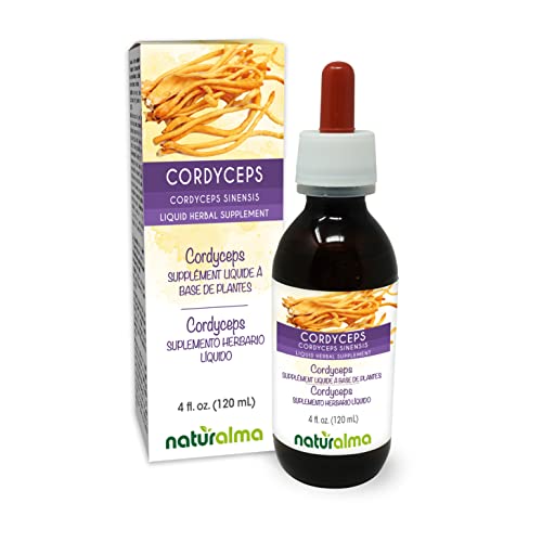 Naturalma Cordyceps (Cordyceps sinensis) Mushroom Alcohol-Free Tincture - 4 fl oz Liquid Extract in Drops - Herbal Supplement - Vegan
