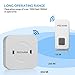 PECHAM Wireless Doorbell Kit - 1000ft(300m) Long Range Wireless Remote Control, 55 Chimes & LED Indicator - White