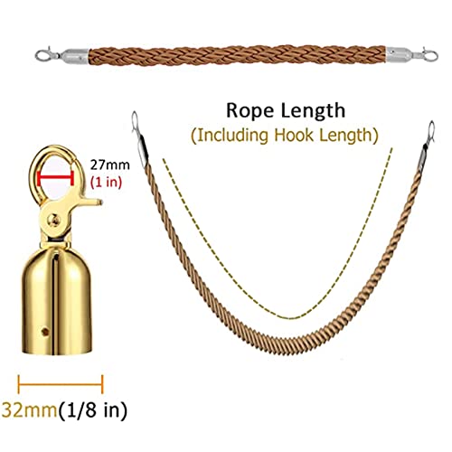 Geflochtenes Stützseil, mit goldenem Haken, 1 Stück