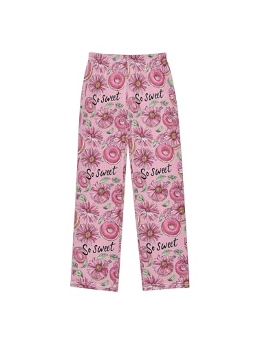 ZZKKO Pink Donuts Macaroon Boys Pants for Kids Jogger Pants with Pockets S