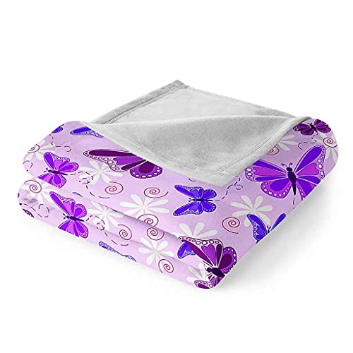 Couverture papillon violette pour des soirées cocooning chaleureuses