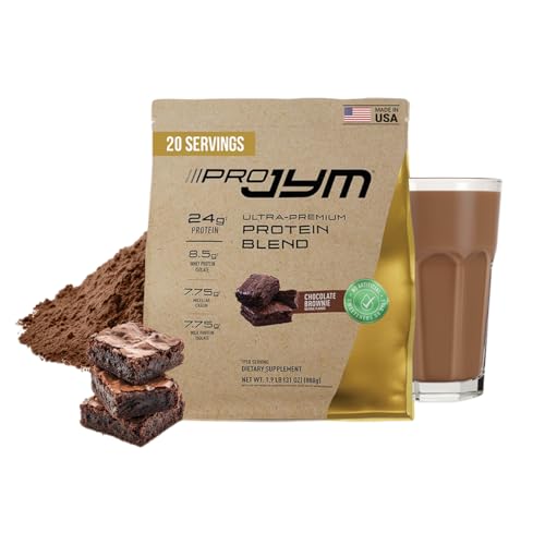 JYM Supplement Science Pro JYM Natural Chocolate Brownie Protein Powder Blend - Whey Protein Isolate, Casein, & Milk Protein Isolate, for Men & Women Recovery Shakes, 22 Servings