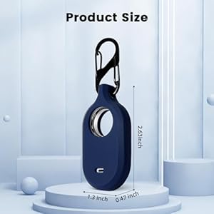 Lizhi compatible with galaxy smarttag2 case keychain smart tag2 holder silicone smarttag2 key ring cases tags chain samsung gps item finders accessories 2023 blue   cucciolini doodles